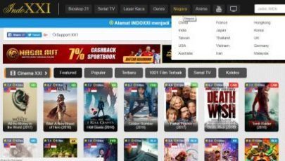 Tampilan Situs Download dan Streaming Film Online, xxi