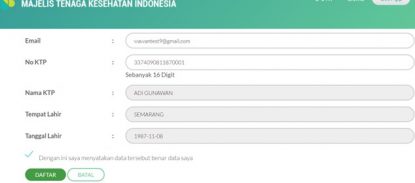 Pengisian Biodata Lengkap di KTKI