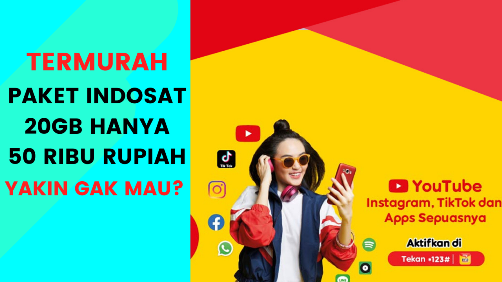 Paket Murah Internet Indosat 20GB Untuk 30 Hari